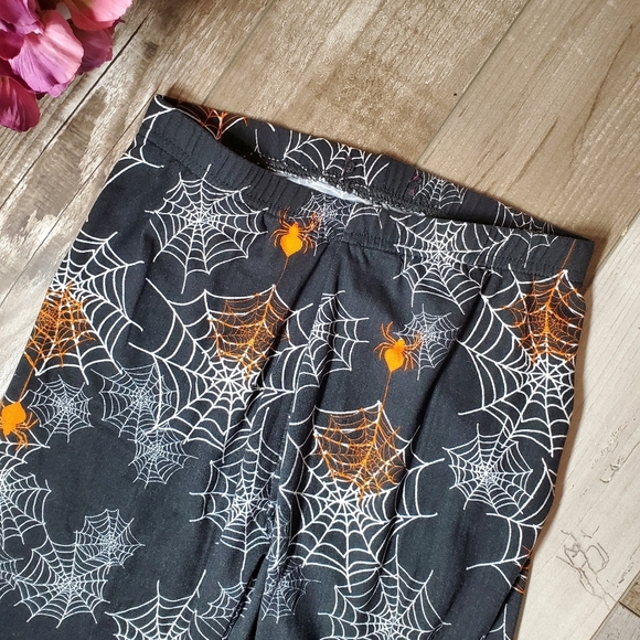 Just One Women's Halloween Leggings Black Orange Spiderwebs Size Small/Medium - Picture 14 of 15